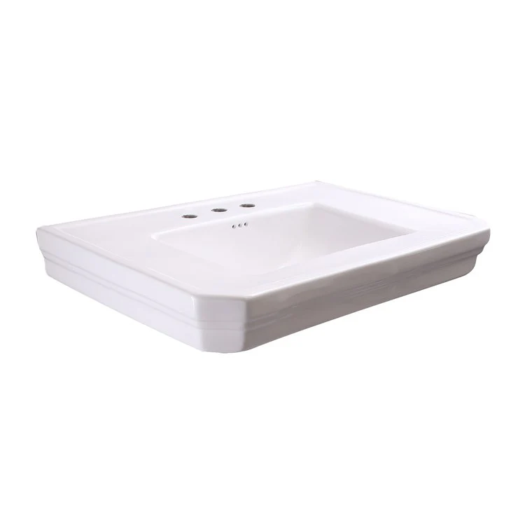 Lavatory Sink Corbin Wall Hung with Overflow 32 Inch 8 Inch Spread White - Frankwebs