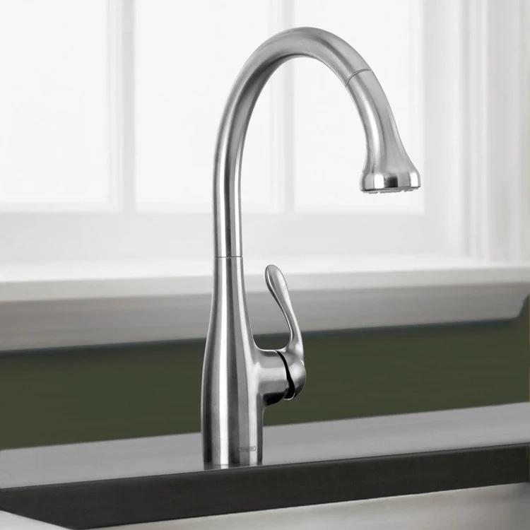 Allegro E Single Handle Pull Down Kitchen Faucet - Frankwebs