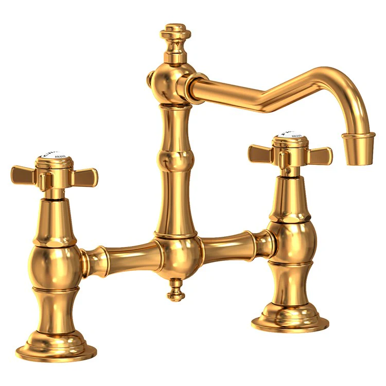 Kitchen Faucet Fairfield Bridge 8 Inch Spread 2 Cross ADA Midnight Chrome Spout Height 6-3/8 Inch Spout Reach 9-7/16 Inch 1.8 Gallons per Minute - Frankwebs