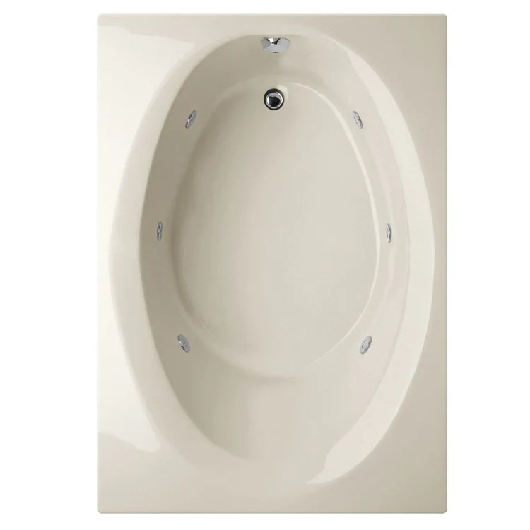 Combination Tub Designer Collection Ovation 72 x 42 x 21 Inch Drop-In End Drain Bone Rectangle - Frankwebs