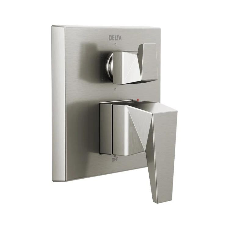 Valve Trim Trillian 14 with 6 Setting Diverter Lumicoat Black Stainless 7 Inch - Frankwebs