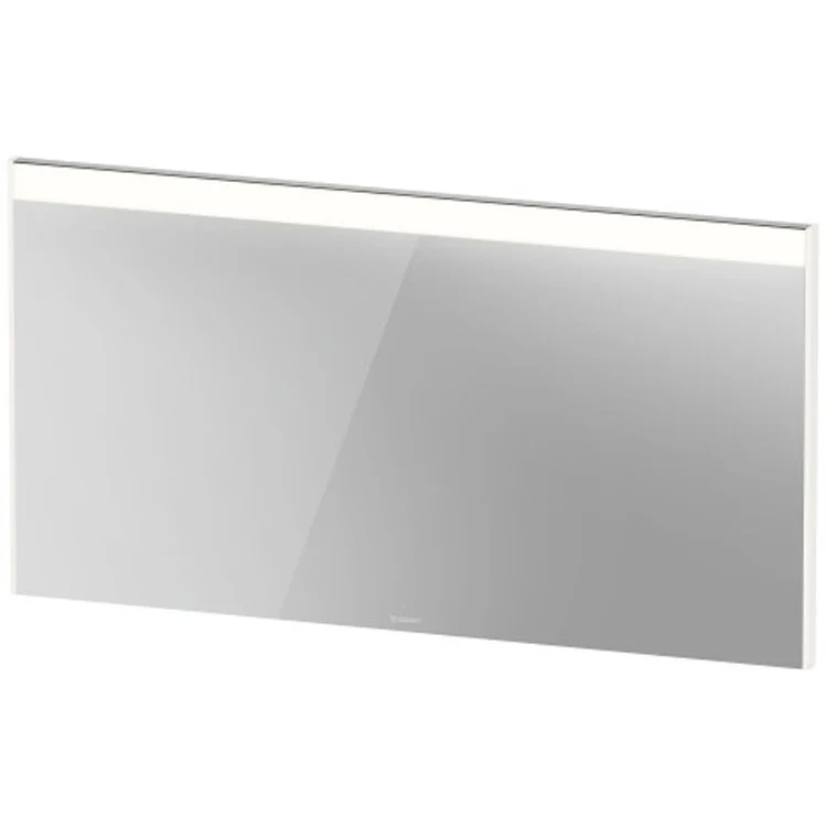 Mirror Brioso 52 x 27-1/2 Inch White High Gloss with Lighting Rectangle 1-3/8 Inch - Frankwebs