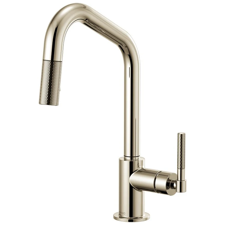 Litze Single Handle Pull Down Faucet with Angled Spout/Knurled Handle - Frankwebs