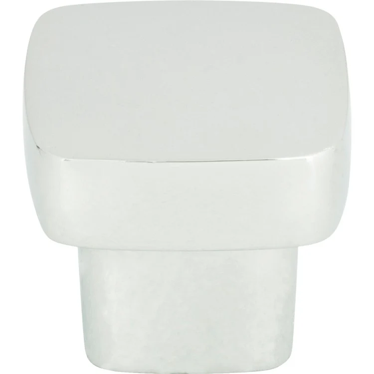 Knob Atlas Chunky Square Small Polished Nickel Zinc Alloy 1 Inch - Frankwebs