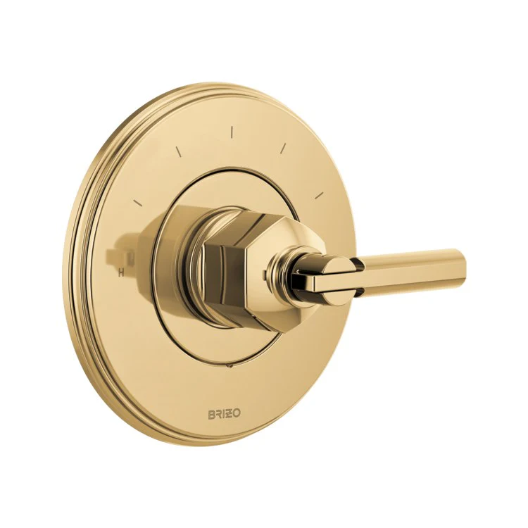 Thermostatic Trim Invari Sensori Valve Less Handle Brilliance Luxe Gold ADA Brass 7 Inch - Frankwebs