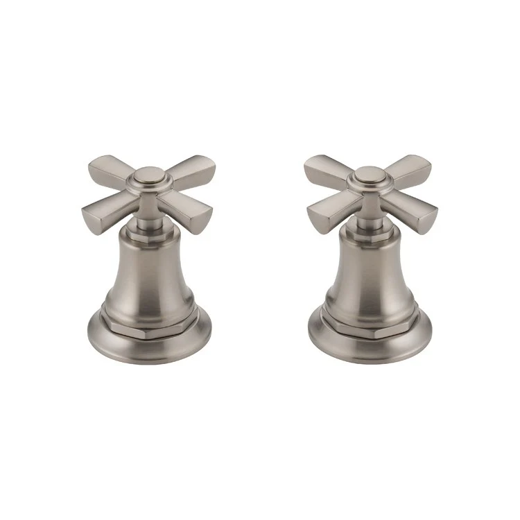 Handle Kit Rook Zinc 2 Cross Brilliance Luxe Gold ADA for Roman Tub Faucet - Frankwebs