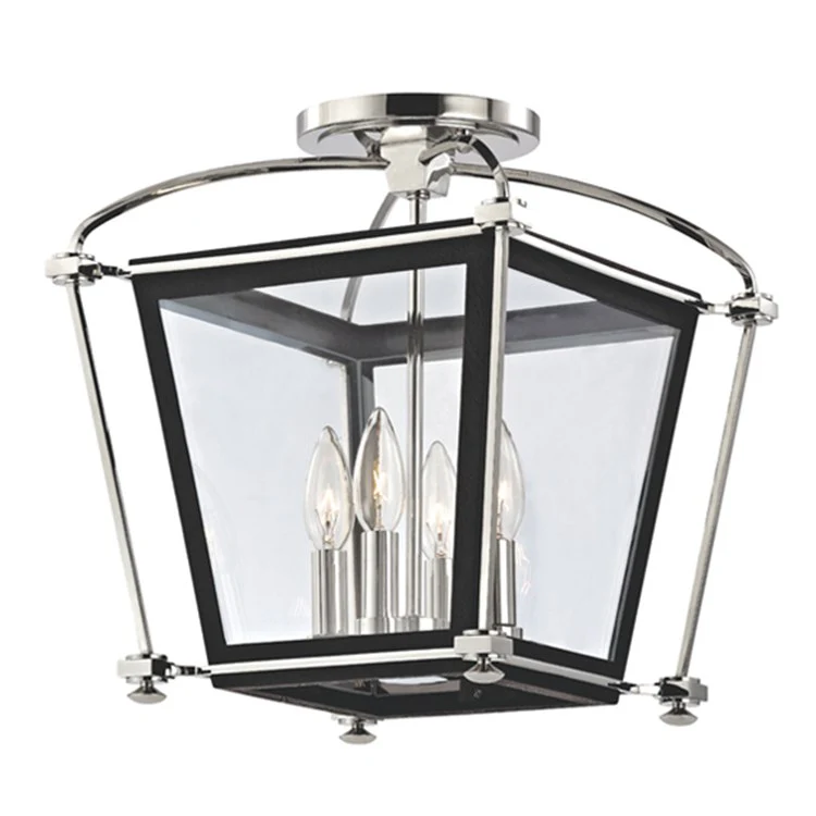 Hollis Four-Light Semi-Flush Mount Ceiling Fixture - Frankwebs