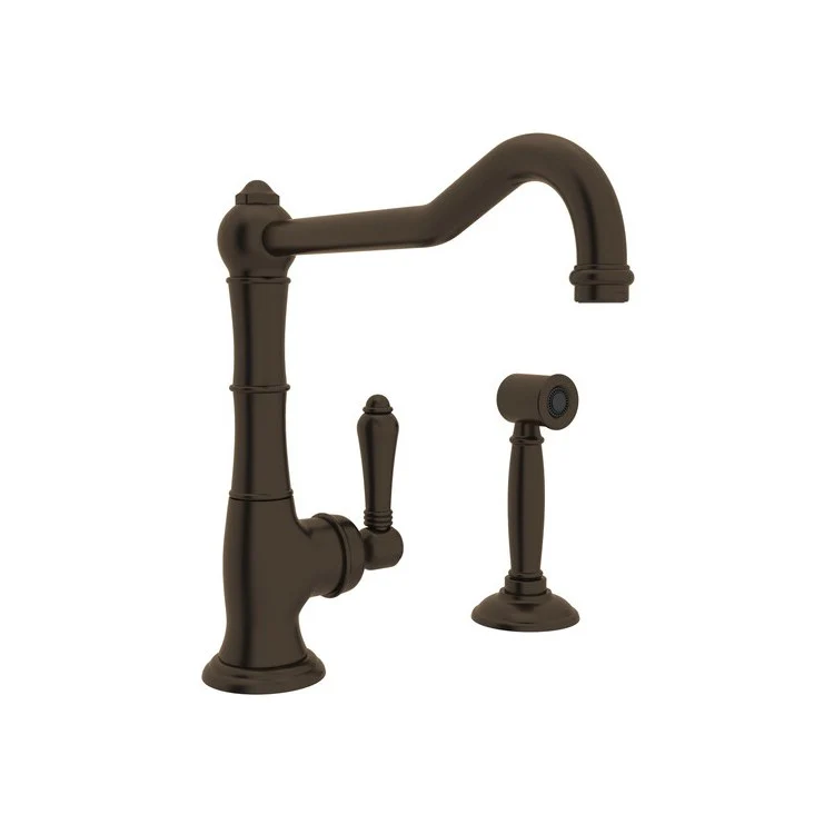Kitchen Faucet Cinquanta with Sidespray Column Spout and Extended Spout 1 Metal Lever Satin Nickel 1.5 Gallons per Minute - Frankwebs