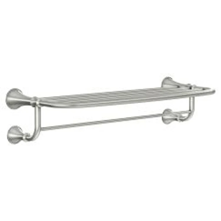 Shelf Hotel Towel Brushed Nickel 24 Inch Zinc/Stainless Steel - Frankwebs