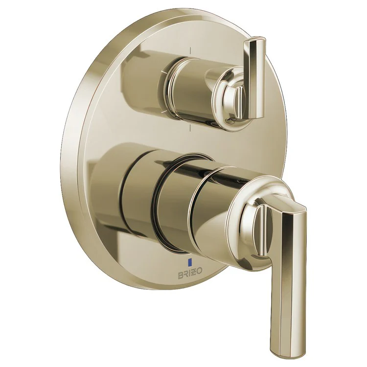 Pressure Balance Valve Trim Levoir with 6 Function Diverter Less Handle Brilliance Luxe Gold ADA - Frankwebs