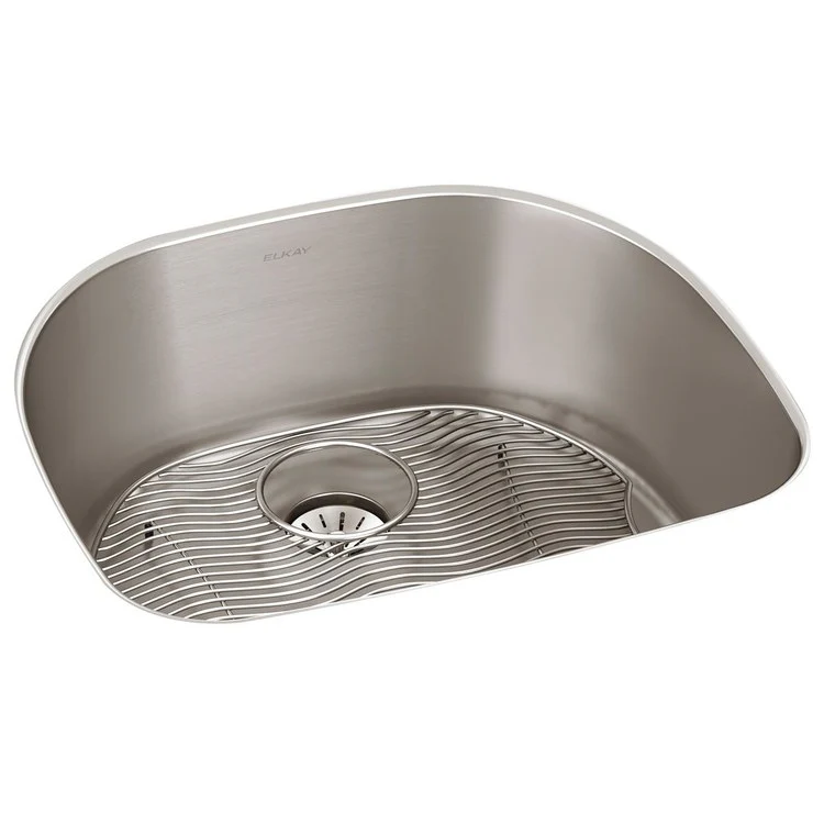Sink Kit Lustertone Iconix Perfect Drain 23.625 x 21.25 Inch Single Bowl Luminous Satin One LKWOBG2118SS Bottom Grid One LKPD1 Perfect Drain and Strainer - Frankwebs