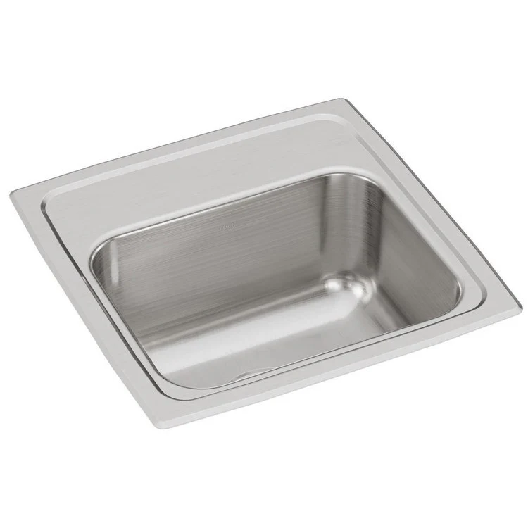 Bar Sink Lustertone Classic 15 x 15 Inch Single Bowl Kitchen Lustrous Satin Drop-In Square Drain Size 3-1/2 Inch - Frankwebs