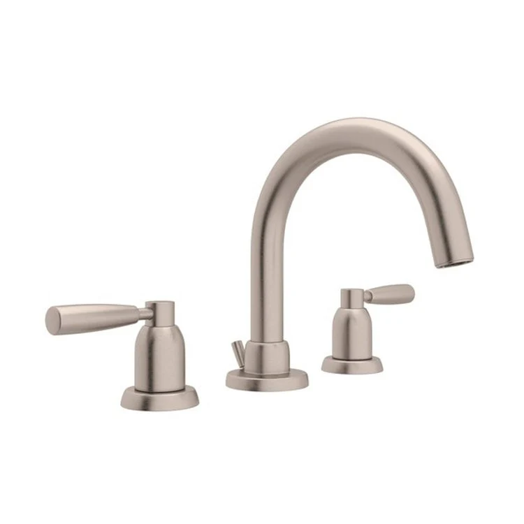 Lavatory Faucet Holborn 2 Lever Satin Nickel 1.2 Gallons per Minute Limited Rotation C-Spout - Frankwebs
