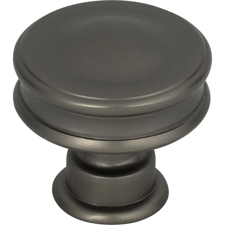 Knob Atlas Oskar Matte Black Zinc Alloy 1-1/4 Inch - Frankwebs