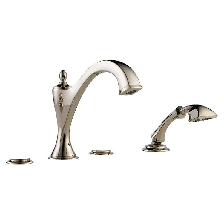 Charlotte Two Handle Roman Tub Faucet with Handshower without Handles - Frankwebs