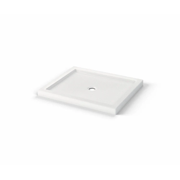 Shower Base B3 Corner Right Stabili-T Round Drain White 42 x 36 Inch Acrylic - Frankwebs