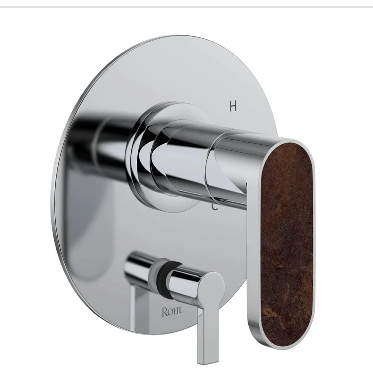 Pressure Balance Valve Trim Miscelo with Diverter 1 Metal Lever with Sedona Inserts Satin Nickel 5.5 Gallons per Minute - Frankwebs