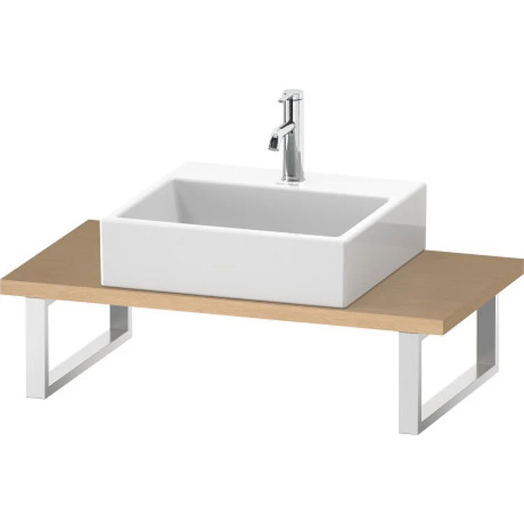 Lavatory Console L-Cube Mediterranean Oak Single Basin Compact 31-1/2 x 18-7/8 Inch 1-1/8 Inch - Frankwebs