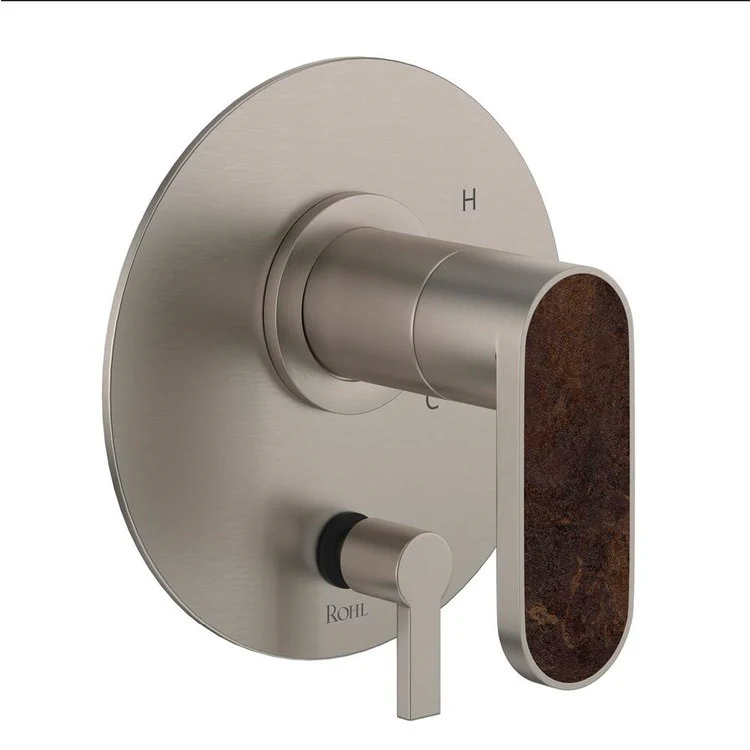 Pressure Balance Valve Trim Miscelo with Diverter 1 Metal Lever with Sedona Inserts Satin Nickel 5.5 Gallons per Minute - Frankwebs