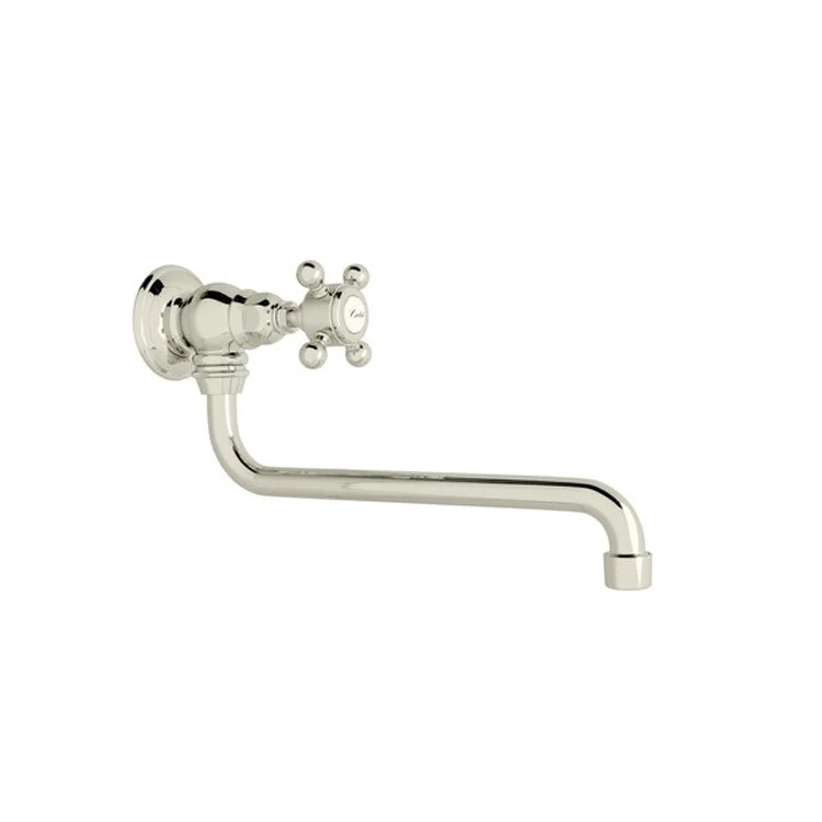 Pot Filler 1 5 Spoke Handle Satin Nickel 1 Hole Brass 11-3/4 Inch - Frankwebs