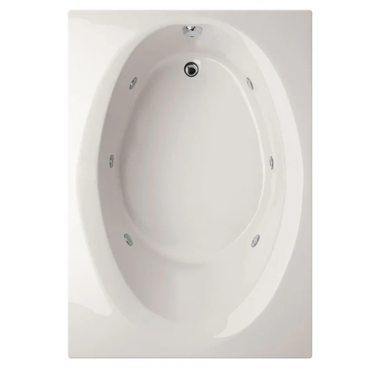 Whirlpool Tub Designer Collection Ovation 60 x 42 x 20 Inch Drop-In End Drain Biscuit Oval - Frankwebs