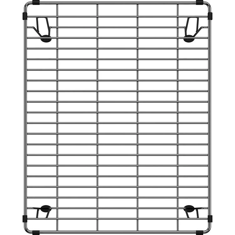 Sink Grid Quatrus No Drain Opening Stainless Steel for Small Bowl R15 Double Bowl Farmhouse Sink 15-5/8 Inch - Frankwebs