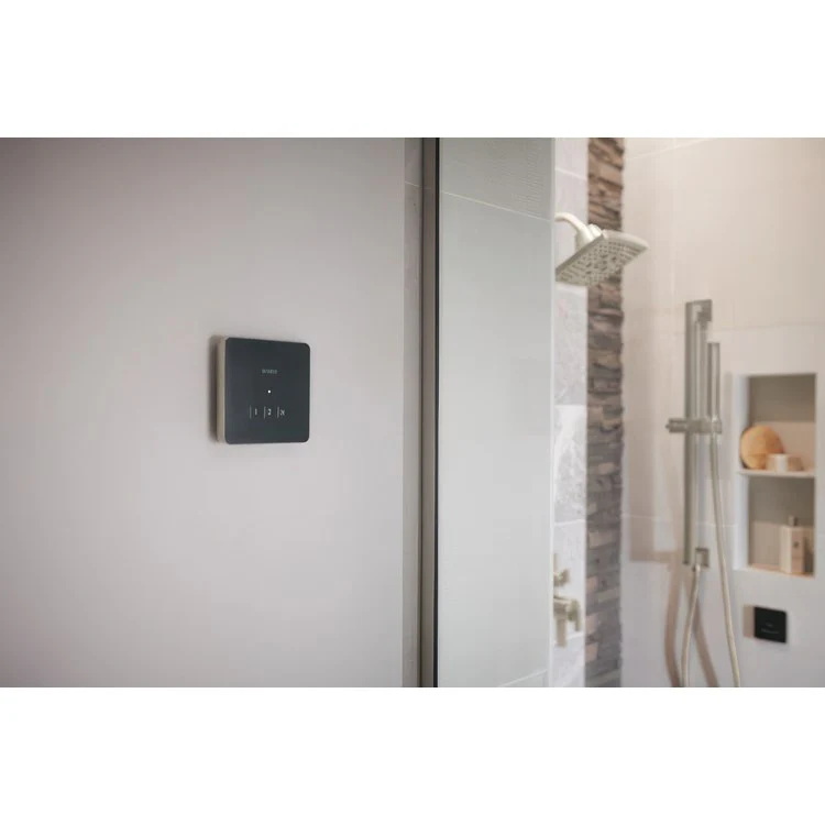 Steambath Control Mystix Elemental Experience Square Exterior Lumicoat Luxe Nickel Surface Mount Outside Steam Room - Frankwebs