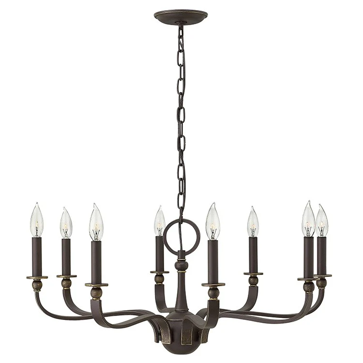 Rutherford Eight-Light Single-Tier Chandelier - Frankwebs