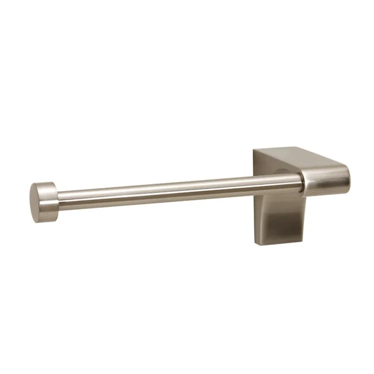 Toilet Paper Holder Luna Right Single Post Unlacquered Brass 4-7/8 Inch 2-3/4 Inch Wall Mount - Frankwebs