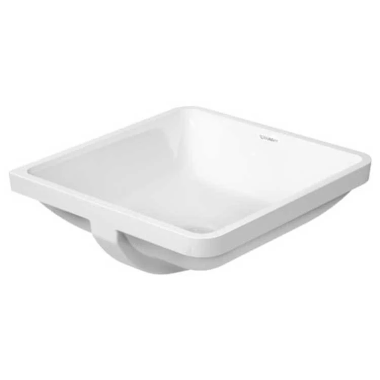 Lavatory Sink Starck 3 Undermount with Overflow 18-1/4 x 18-1/4 Inch Square White - Frankwebs