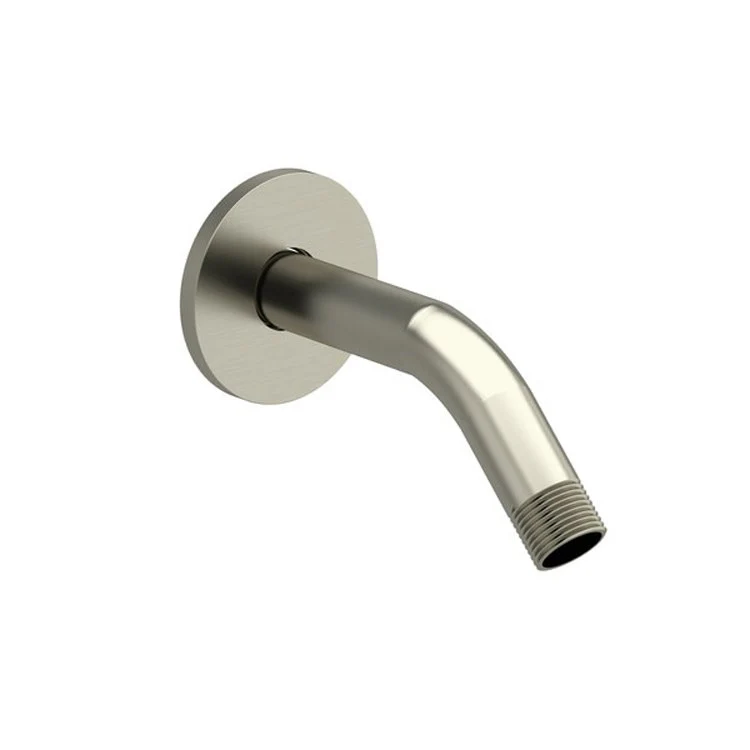 Shower Arm with Round Escutcheon and Round Flange Chrome 6 Inch 5-1/4 Inch 1/2 Inch Inlet MNPT Brass Downward Bend Wall Mount - Frankwebs