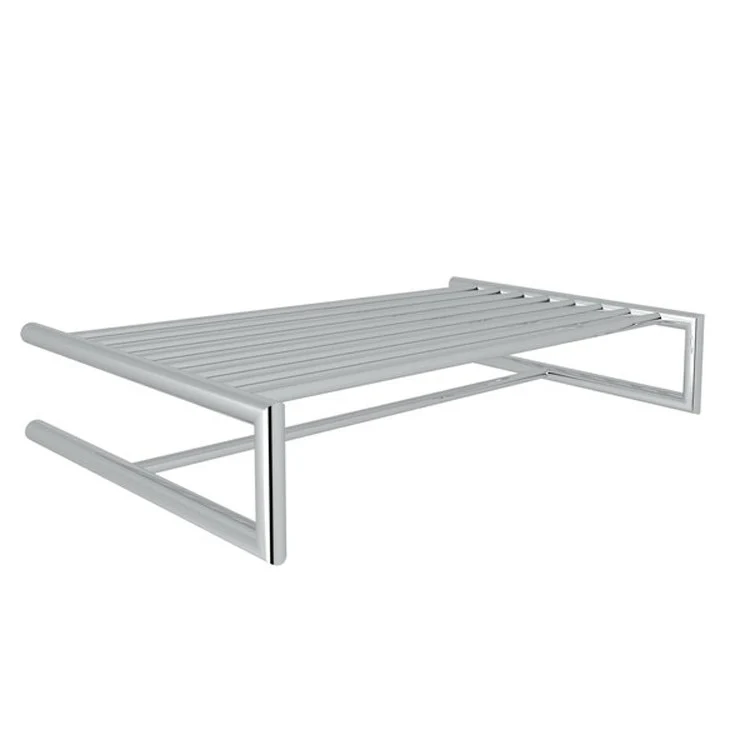 Towel Shelf Lombardia Wall Mount Polished Chrome 24 Inch Brass - Frankwebs