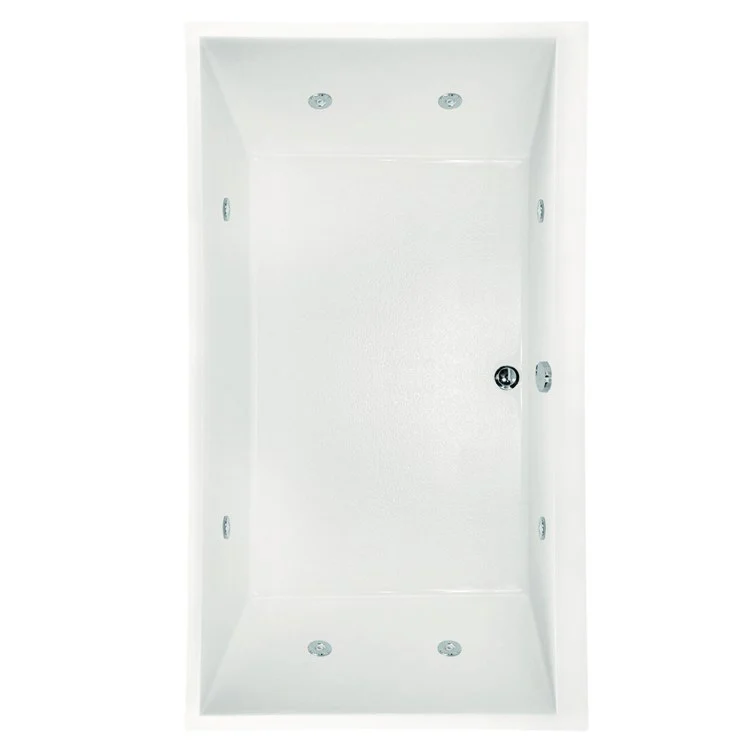 Whirlpool Tub Designer Collection Eileen 86 x 50 x 19 Inch Center Drain Bone Rectangle - Frankwebs