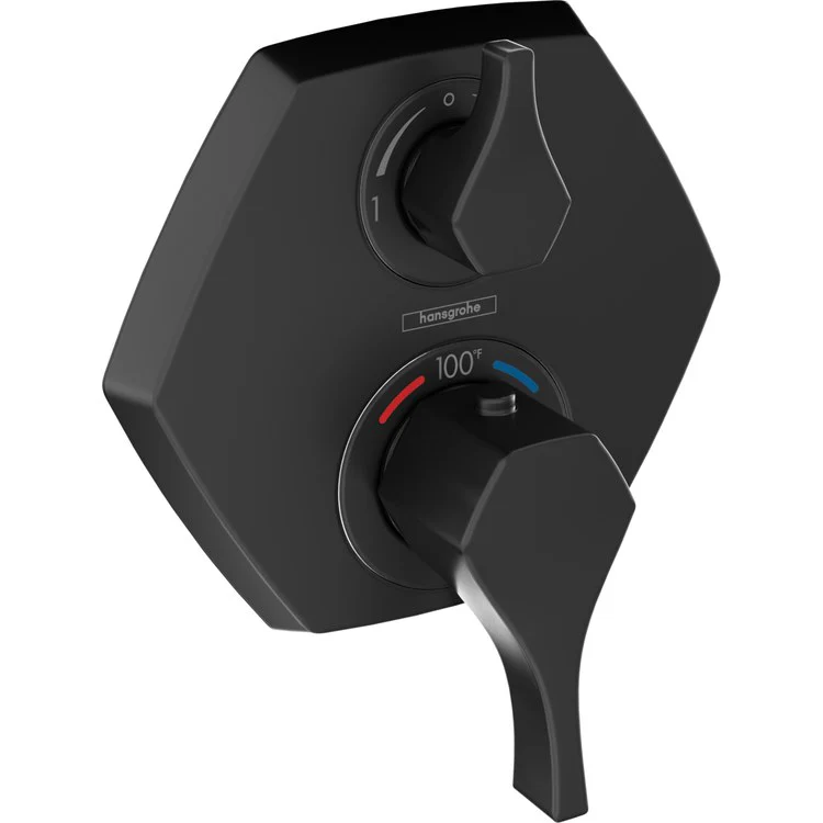 Thermostatic Trim Locarno Trim Only 2 Lever Matte Black ADA for Bath/Shower 6.0 Gallons per Minute Handles Thermostatic Trim ABS - Frankwebs