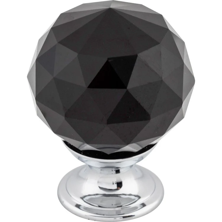 Knob Crystal Black for Decorative Hardware Brushed Satin Nickel Brass 1-3/8 Inch 1-3/4 Inch - Frankwebs