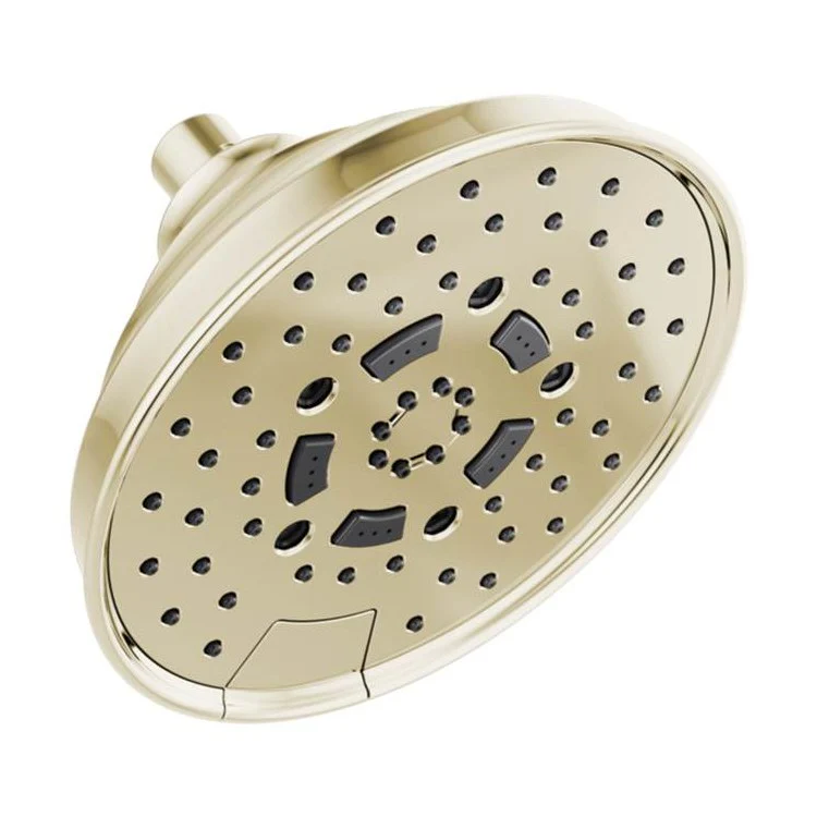 Showerhead Universal Showering 5 Function Brilliance Luxe Gold 7 Inch 1.75 Gallons per Minute H2Okinetic Classic Round Includes H2Okinetic Rinsing Shampoo Full Full & Shampoo & Massage Spray - Frankwebs