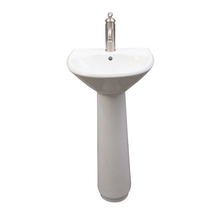Pedestal Lavatory Gair White Round - Frankwebs