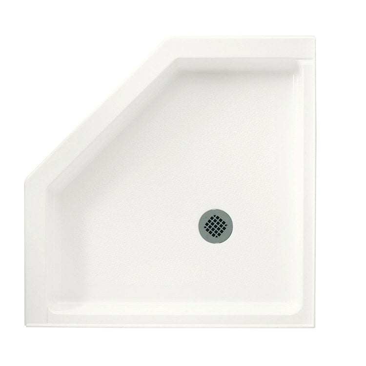 Shower Base Swanstone Neo-Angle White 38 Inch Swanstone Center - Frankwebs