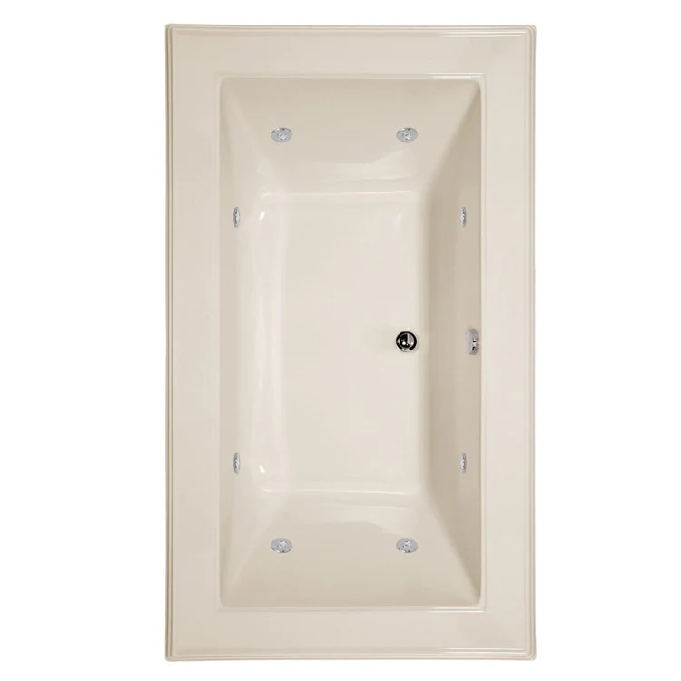 Combination Tub Designer Collection Angel 72 x 42 x 22 Inch Drop-In Center Drain Bone Rectangle - Frankwebs