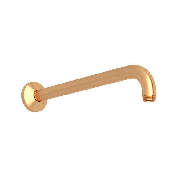 Shower Arm Unlacquered Brass 12 Inch 1/2 Inch Male Inlet 1/2 Inch Male Outlet Brass Wall Mount for Showerhead - Frankwebs