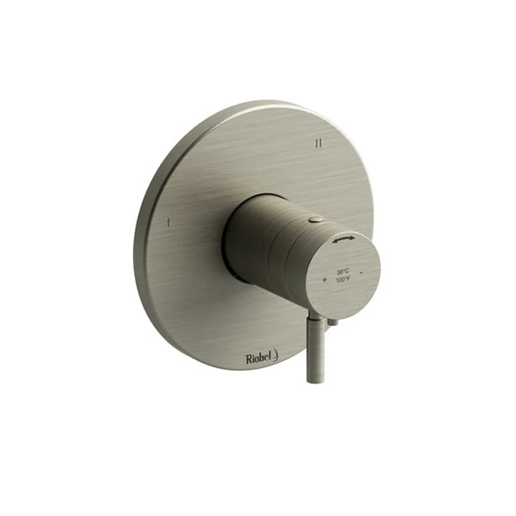 Thermostatic and Pressure Balance Valve Trim Sylla 1/2 Inch Round 3-Way No Share 1 Lever Brushed Nickel ADA 5.0 Inch - Frankwebs