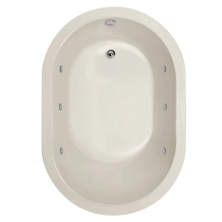Combination Tub Designer Collection Malia 60 x 32 x 21 Inch Drop-In End Drain Biscuit Oval - Frankwebs