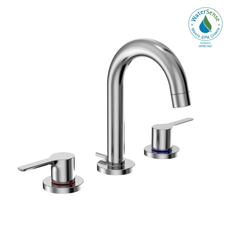 Lavatory Faucet LB Deck Mount Widespread 8 to 11 Inch Spread 2 Lever ADA WaterSense Polished Chrome 1.2 Gallons per Minute - Frankwebs