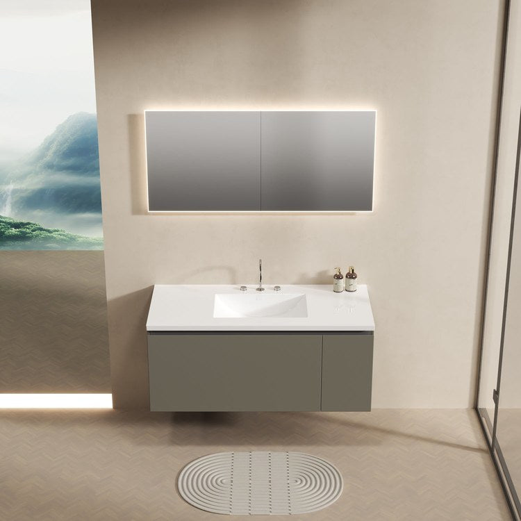 Vanity Top Ceramic Top Centerset 49 x 22 Inch White 8 Inch Spread Ceramic 3 Hole 3 Centimeter - Frankwebs