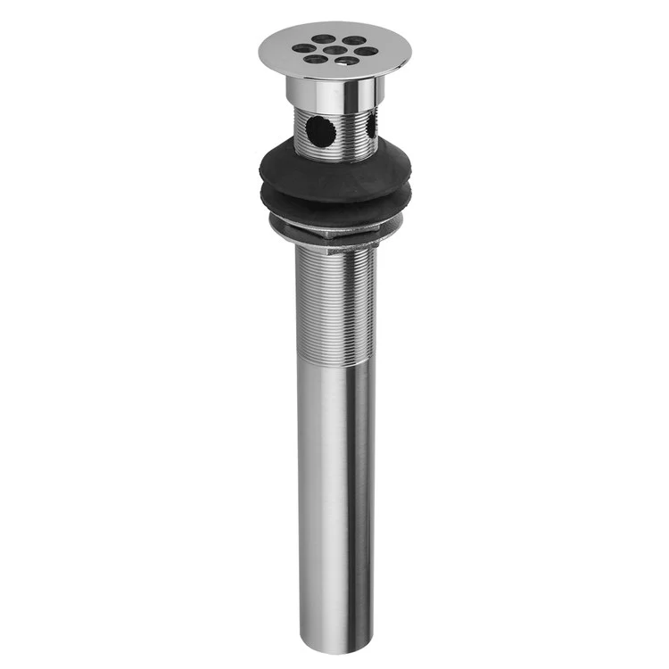 Lavatory Drain Wide Hole Grid with Overflow 1-1/2 Inch Satin Gold for Vessel Sinks 10-4/9 Inch Length - Frankwebs