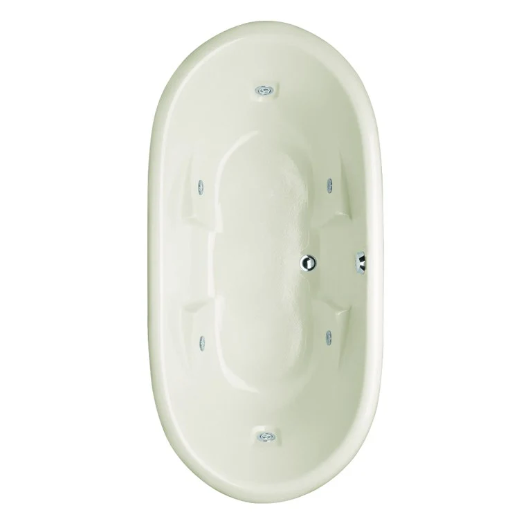 Whirlpool Tub Designer Collection Aimee 72 x 36 x 24 Inch Drop-In Center Drain Bone Oval - Frankwebs