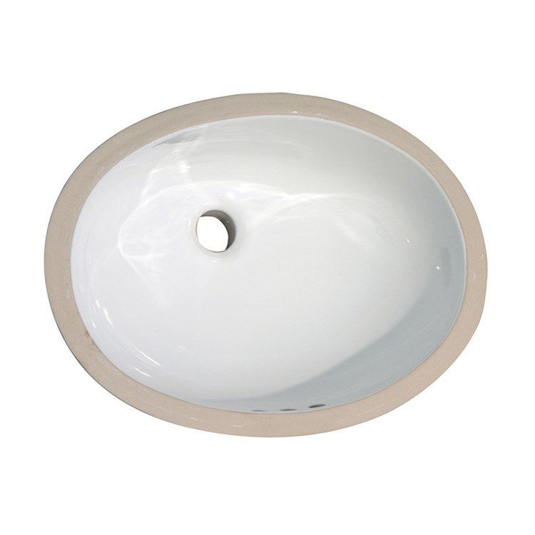 Lavatory Sink Rosa 500 Undercounter 19-1/2 x 16-3/8 Inch Oval White - Frankwebs