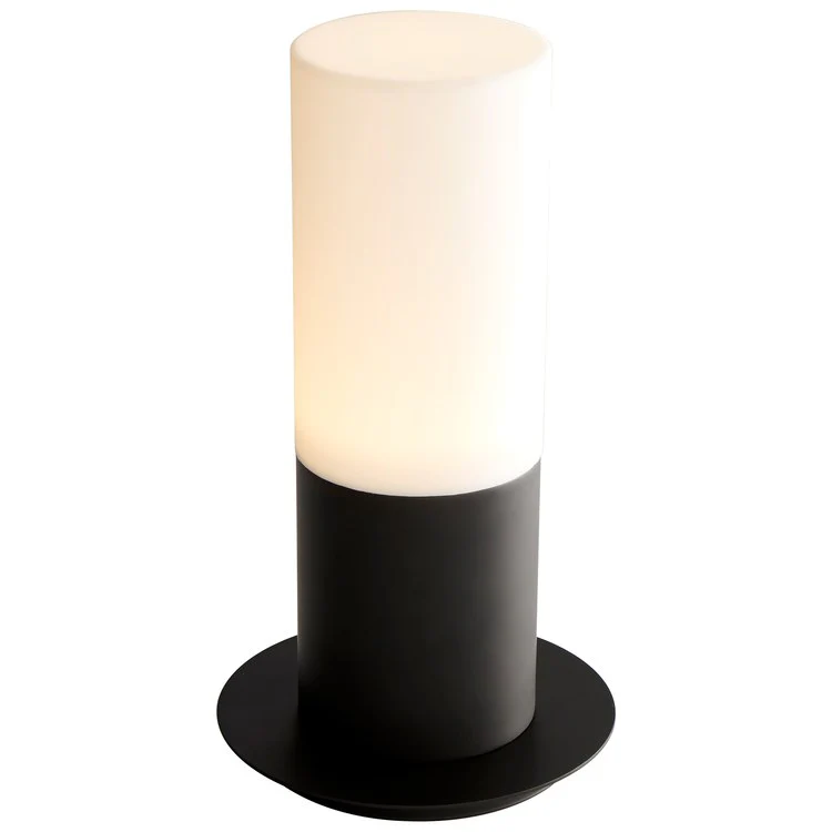 Pilar Single-Light Large LED Flush Mount Ceiling Fixture with Acrylic Shade - Black - Frankwebs