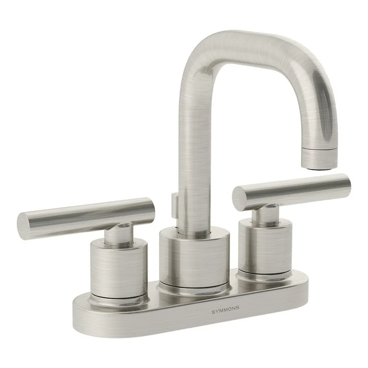 Lavatory Faucet Dia Centerset 4 Inch Spread 2 Lever ADA Satin Nickel 0.5 Gallons per Minute 50/50 Pop Up - Frankwebs