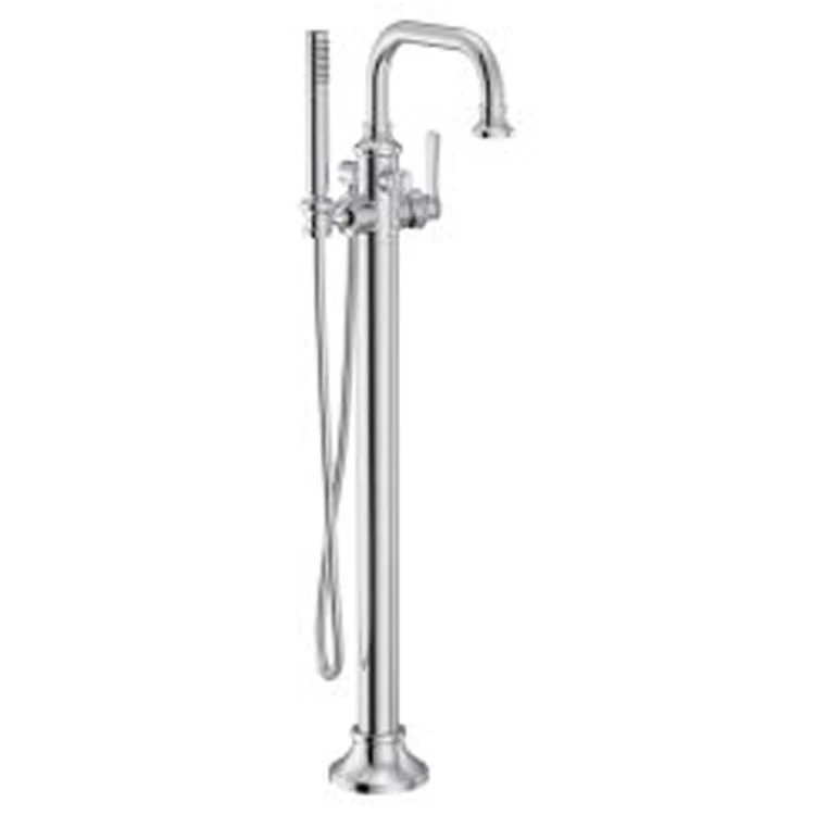 Tub Filler Colinet Traditional Floor Mount 1 Lever ADA Brushed Nickel 1 Hole - Frankwebs